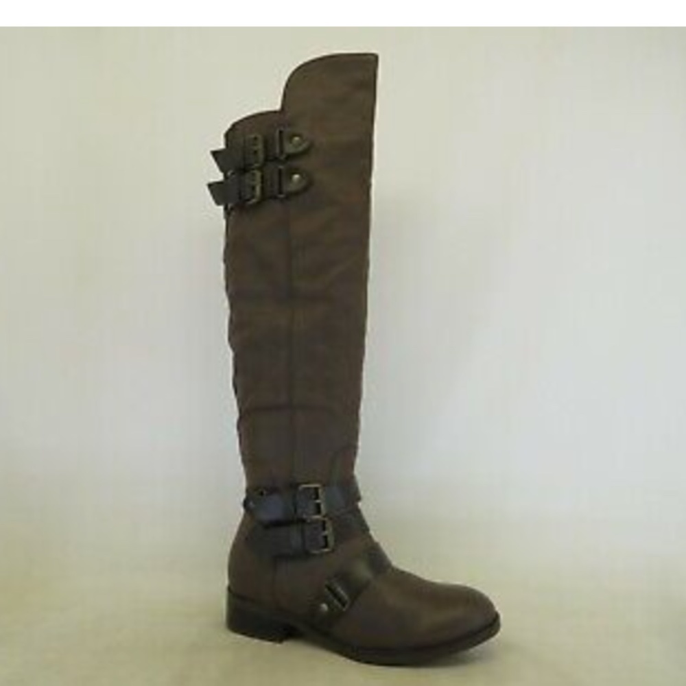 Women's Dolce Vita Brown Leather Knee High Boots, Size 8